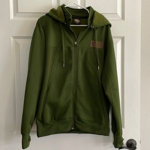 HUME men’s zip down sweatshirt- Green size M- great condition!